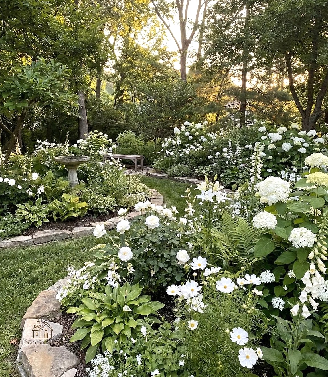 Monochromatic White Garden