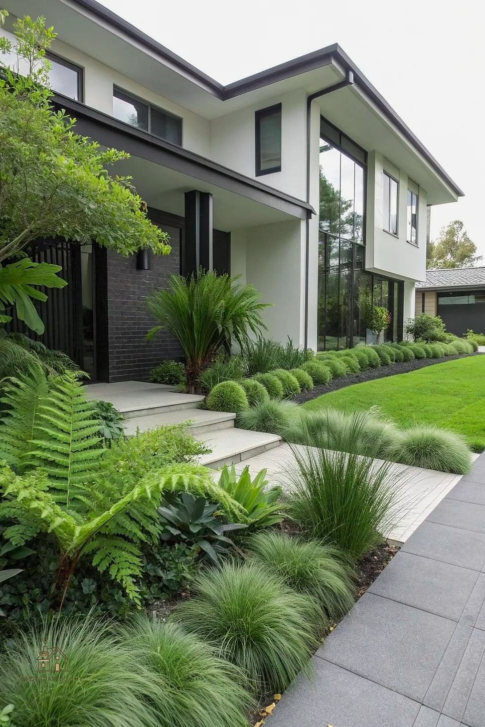 45 Gorgeous Front Yard Garden Ideas That Are Totally Doable 37 A Monochrome Green Garden