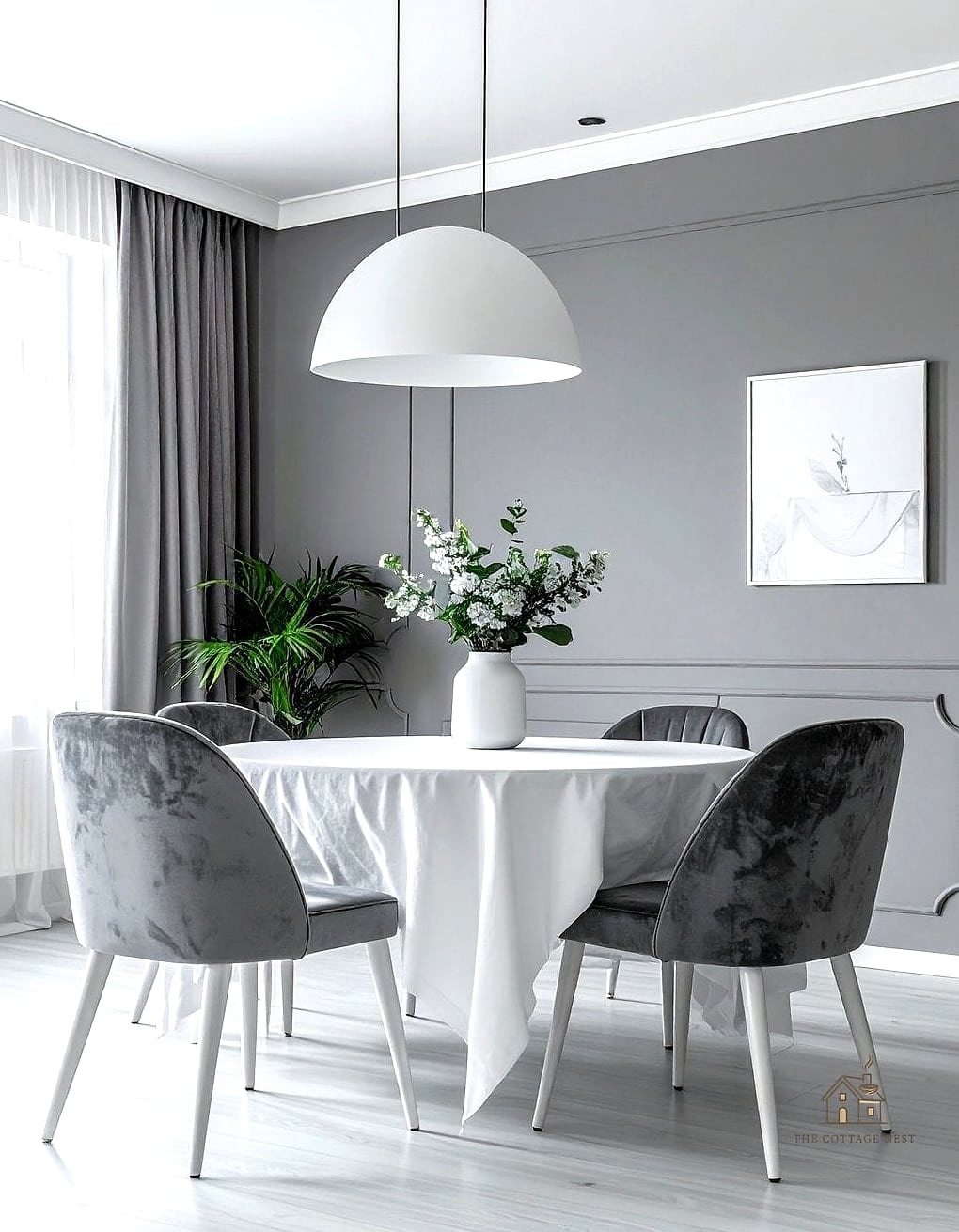 40 Clever Grey Dining Room Ideas for Every Style 15 Monochrome Grey Dining Set