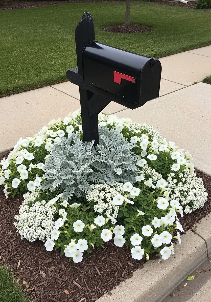 Monochrome White Garden Bed