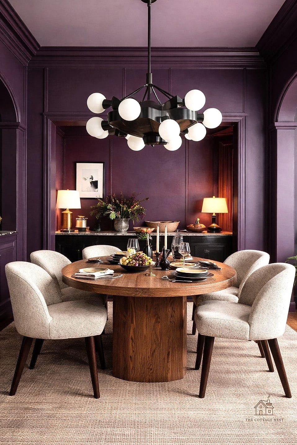 45 Gorgeous Dining Room Paint Color Ideas That Are Totally Doable 36 Moody Aubergine