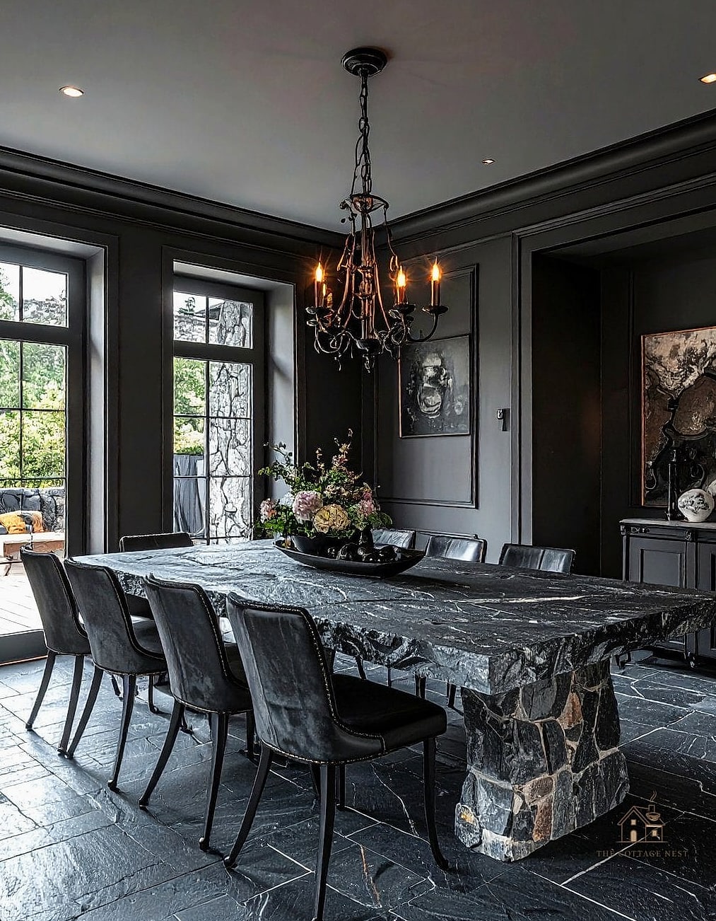 45 Gorgeous Dining Room Paint Color Ideas That Are Totally Doable 6 Moody Charcoal