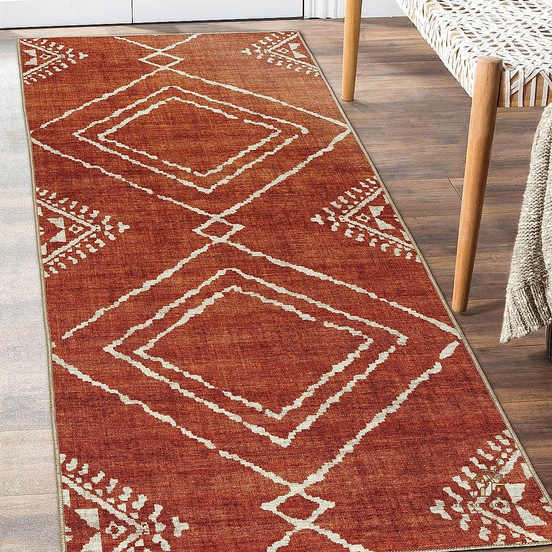 30 Clever Entryway Rug Ideas for Every Style 6 Moroccan-Style Rug with Diamond Patterns