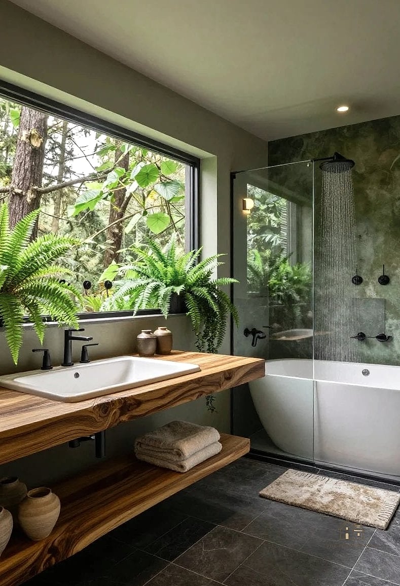 40 Dreamy Green Dorm Room Ideas to Try This Season 25 Mossy Green Bath Mat and Towels