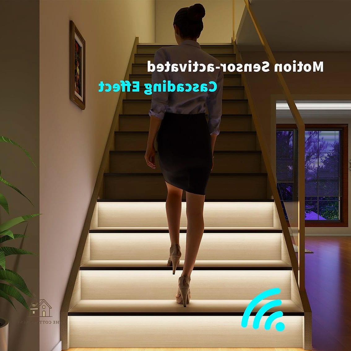 50 Clever Staircase Lighting Ideas for Every Style 11 Motion-Sensor LED Puck Lights