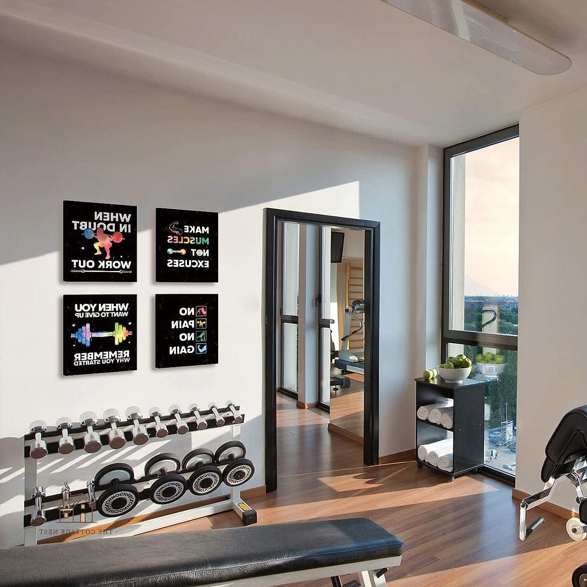 35 Stunning Home Gym Ideas Small Garage You'll Absolutely Love 35 Motivational Wall Decals or Art