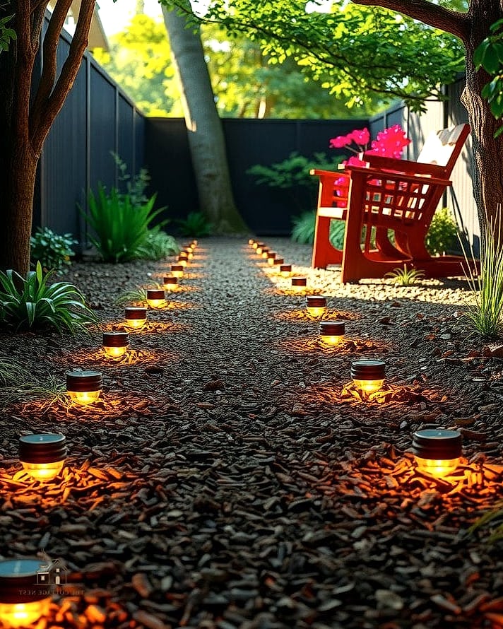 Mulch and Solar Lighting Combos