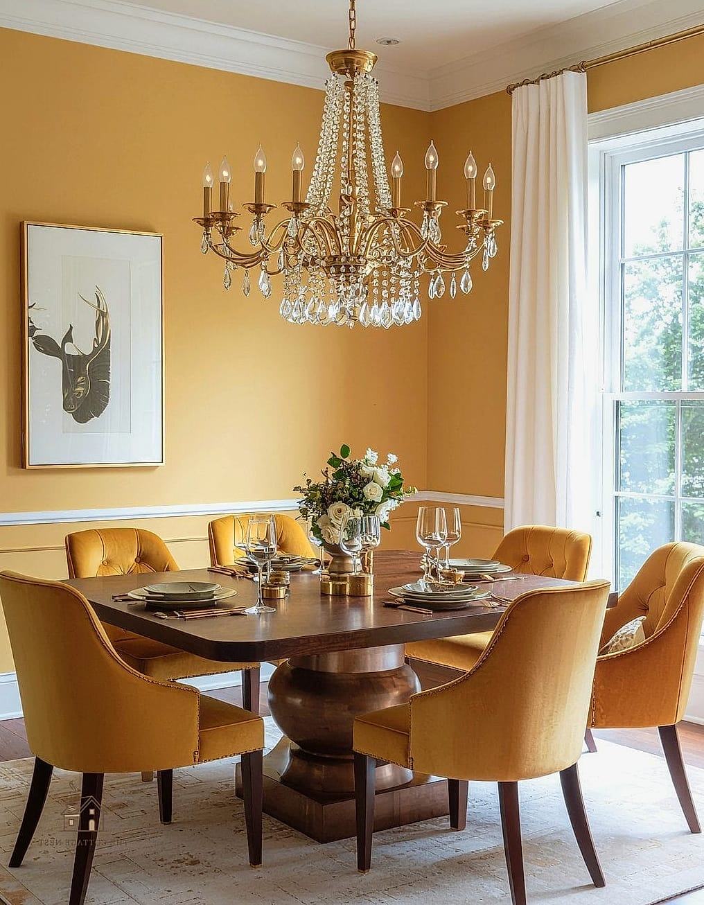 45 Gorgeous Dining Room Paint Color Ideas That Are Totally Doable 15 Muted Mustard