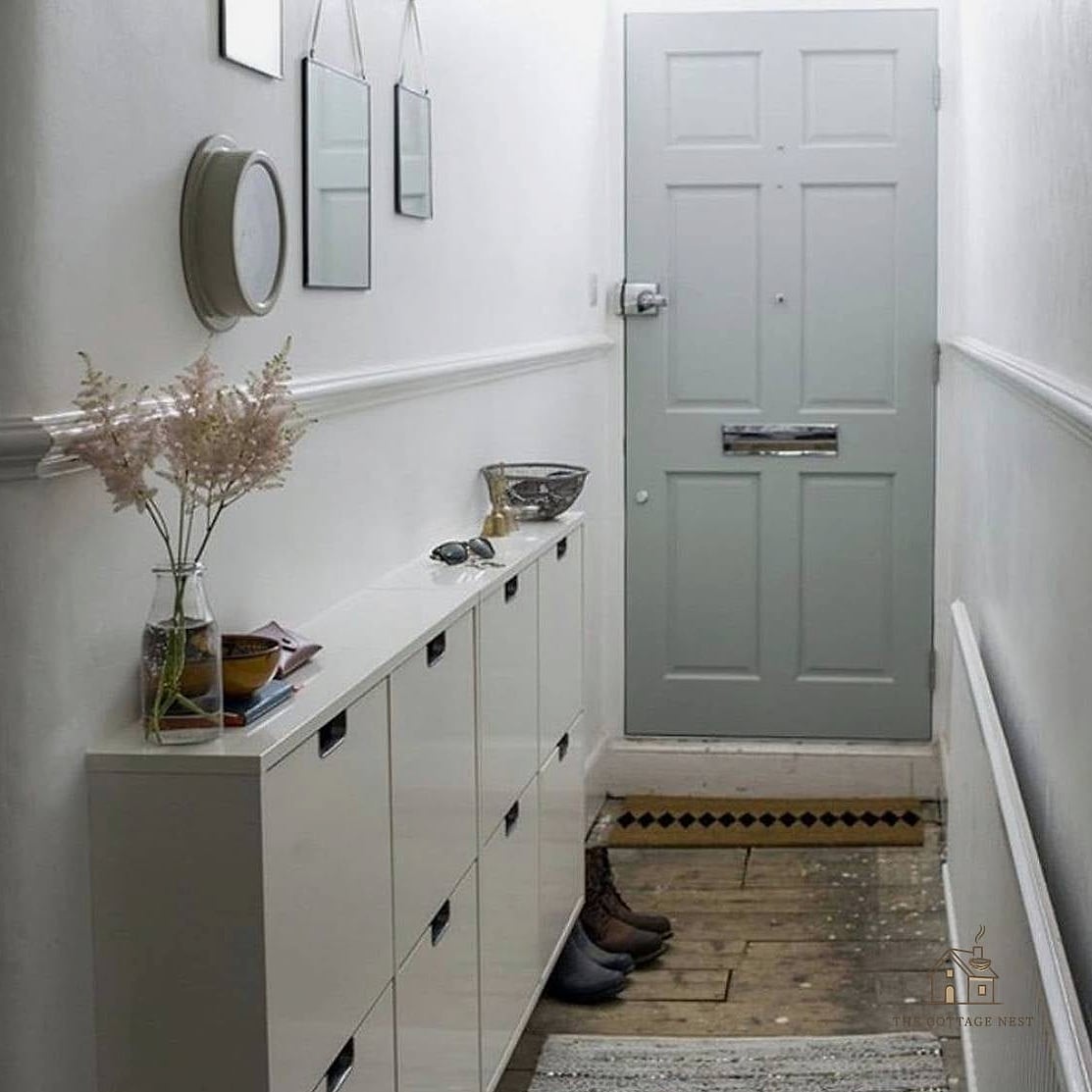 35 Creative Narrow Entryway Ideas That Will Inspire You 16 Narrow Cabinet With Doors