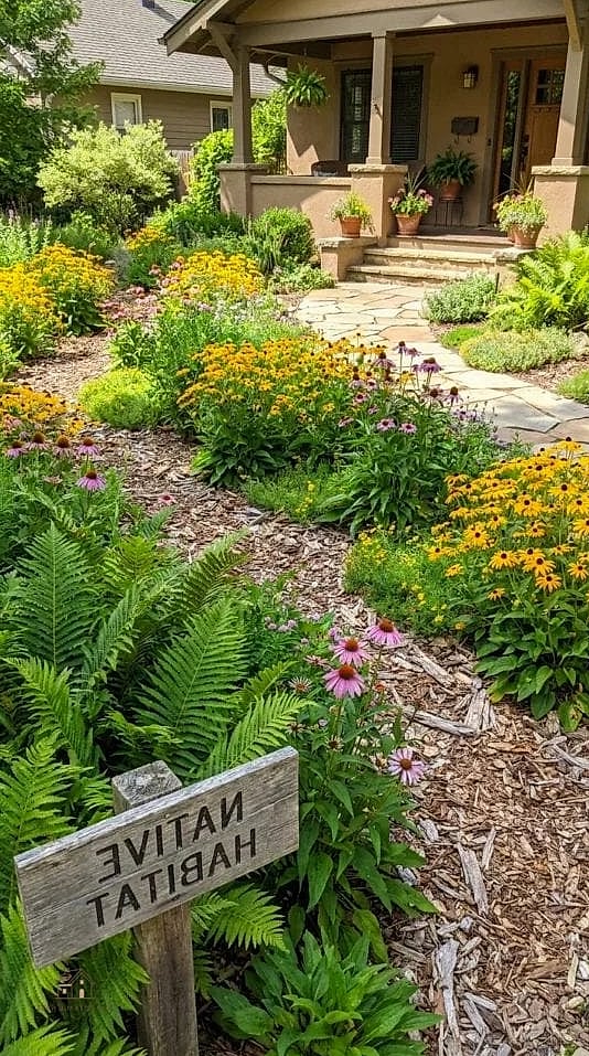 30 Amazing Front Yard Landscaping Ideas on a Budget 5 Native Plant Beds