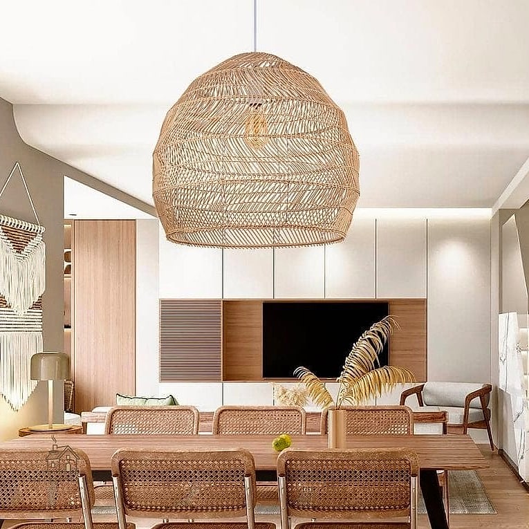 40 Cozy Boho Dining Room Decor Ideas Worth Pinning 26 Natural Fiber Chandelier