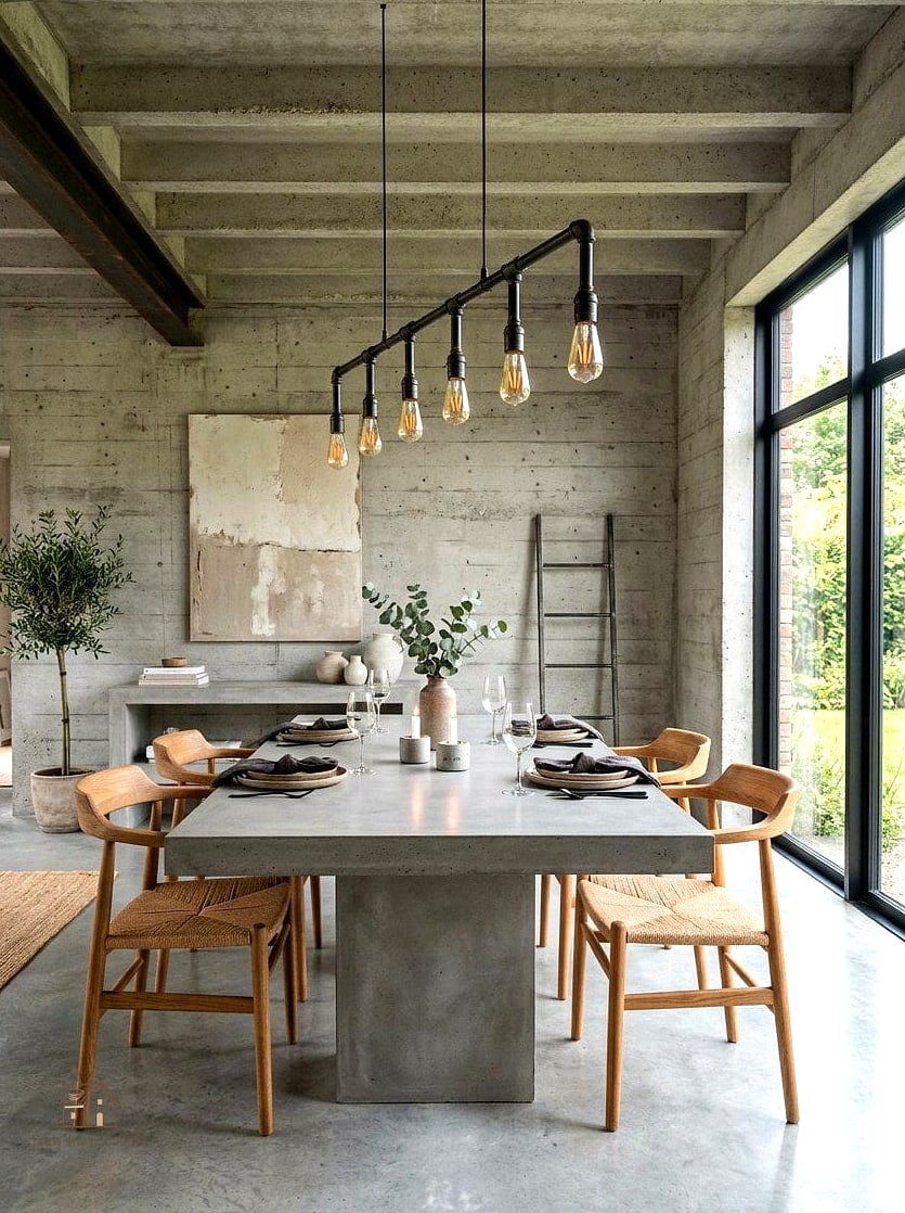 25 Creative Dining Room Chandelier Ideas That Will Inspire You 23 Natural Stone or Concrete Chandelier