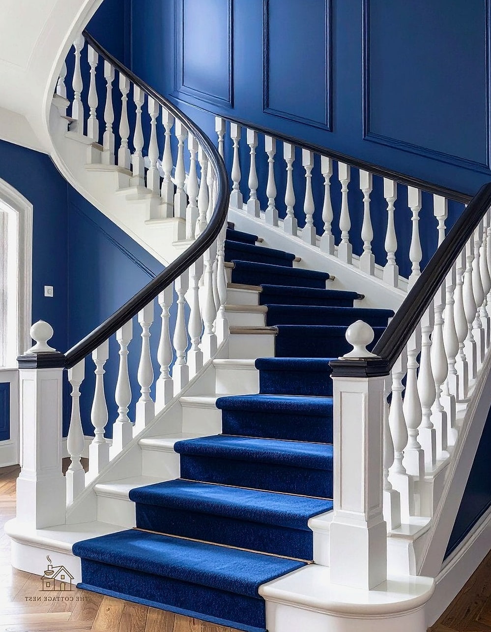 Navy Blue Statement Stairs