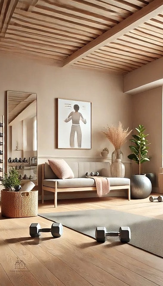 35 Stunning Home Gym Ideas Small Garage You'll Absolutely Love 9 Neutral Color Palette with Bold Accents