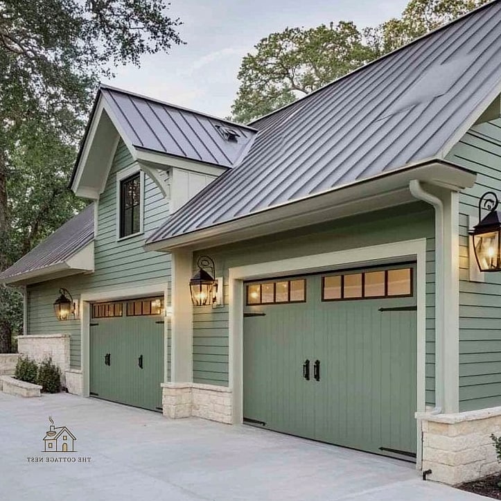 50 Amazing Garage Paint Colors Walls Ideas on a Budget 49 Neutral Greenish Gray