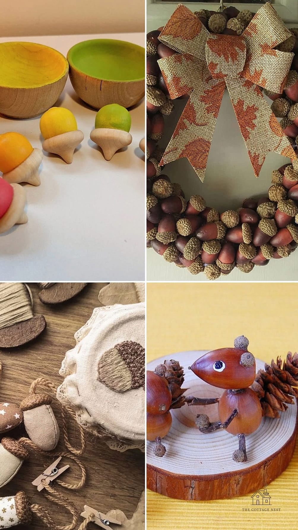30 Quick Diy Fall Table Centerpieces on a Budget 14 Nut and Acorn Bowl Filler