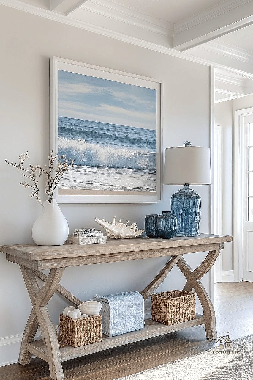 Ocean-Toned Front Door Mat
