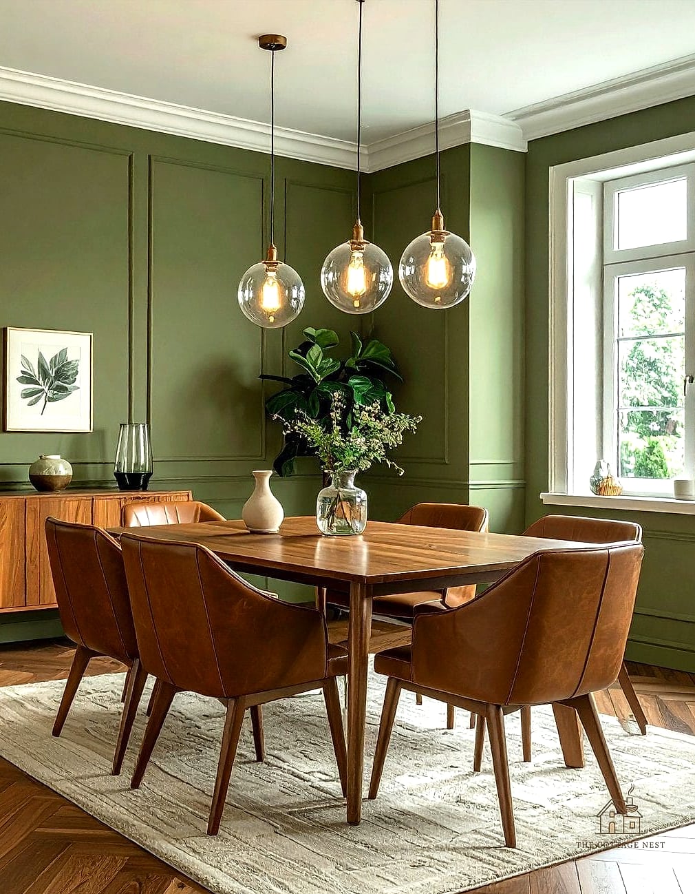 45 Gorgeous Dining Room Paint Color Ideas That Are Totally Doable 17 Olive Green