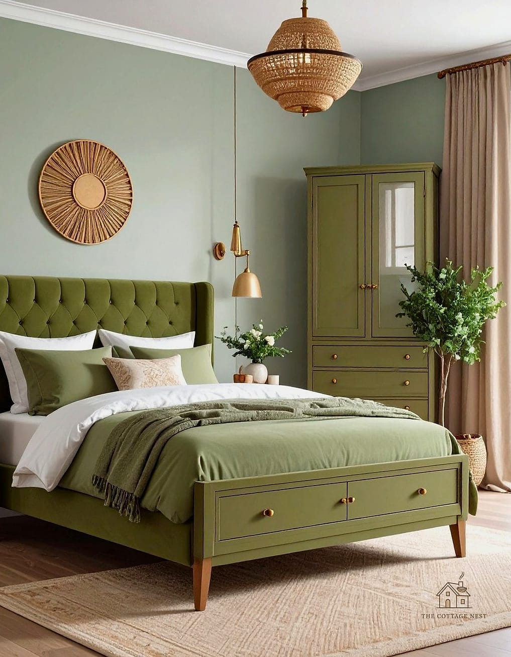 40 Dreamy Green Dorm Room Ideas to Try This Season 37 Olive Green Canvas Storage Cubes
