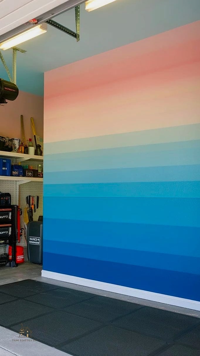 45 Chic Garage Painting Ideas for a Beautiful Home 28 Ombre Wall Effect