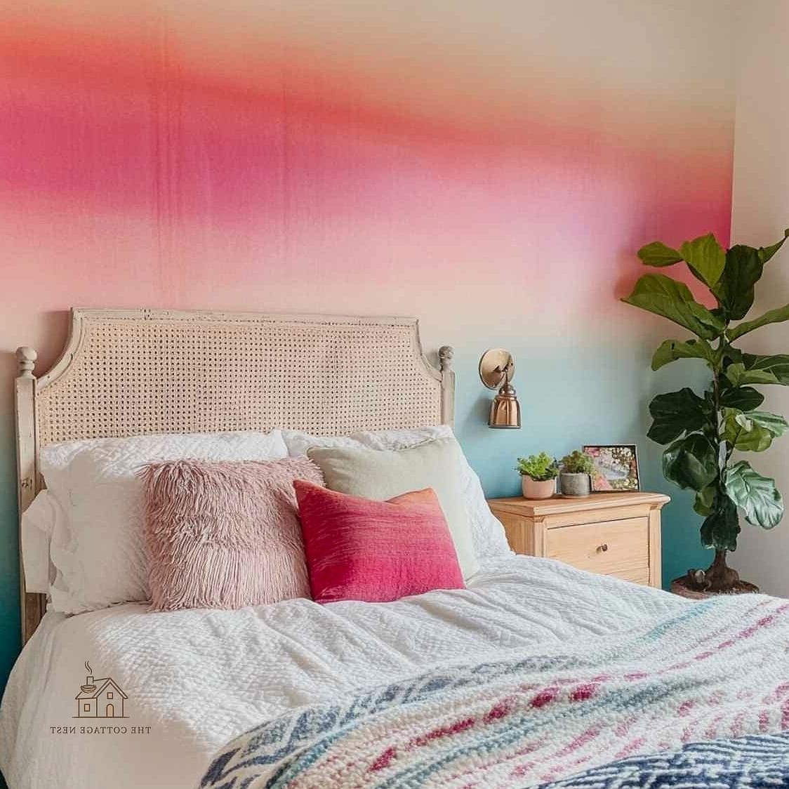 25 Stunning Bedroom Wallpaper Ideas You'll Absolutely Love 22 Ombre Wallpaper