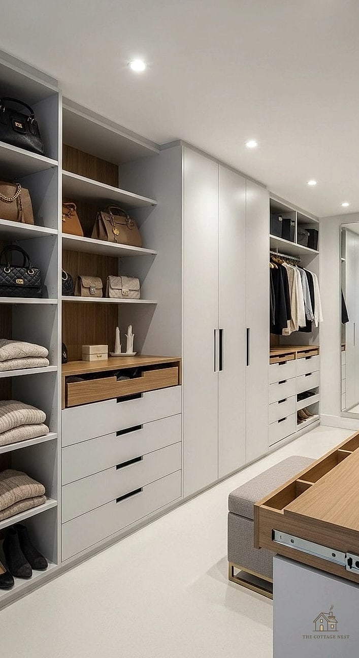 50 Dreamy No Closet Solutions Bedroom Small Spaces to Try This Season 43 Open Shelving With Labeled Bins
