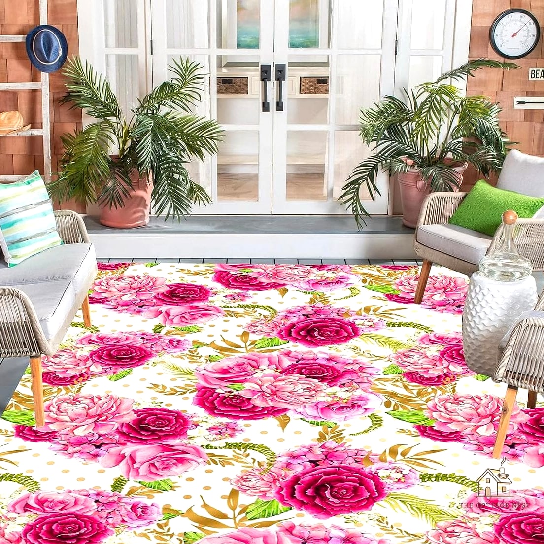 15 Chic Garden Decor Ideas for a Beautiful Home 11 Outdoor Rugs for Defined Seating Areas