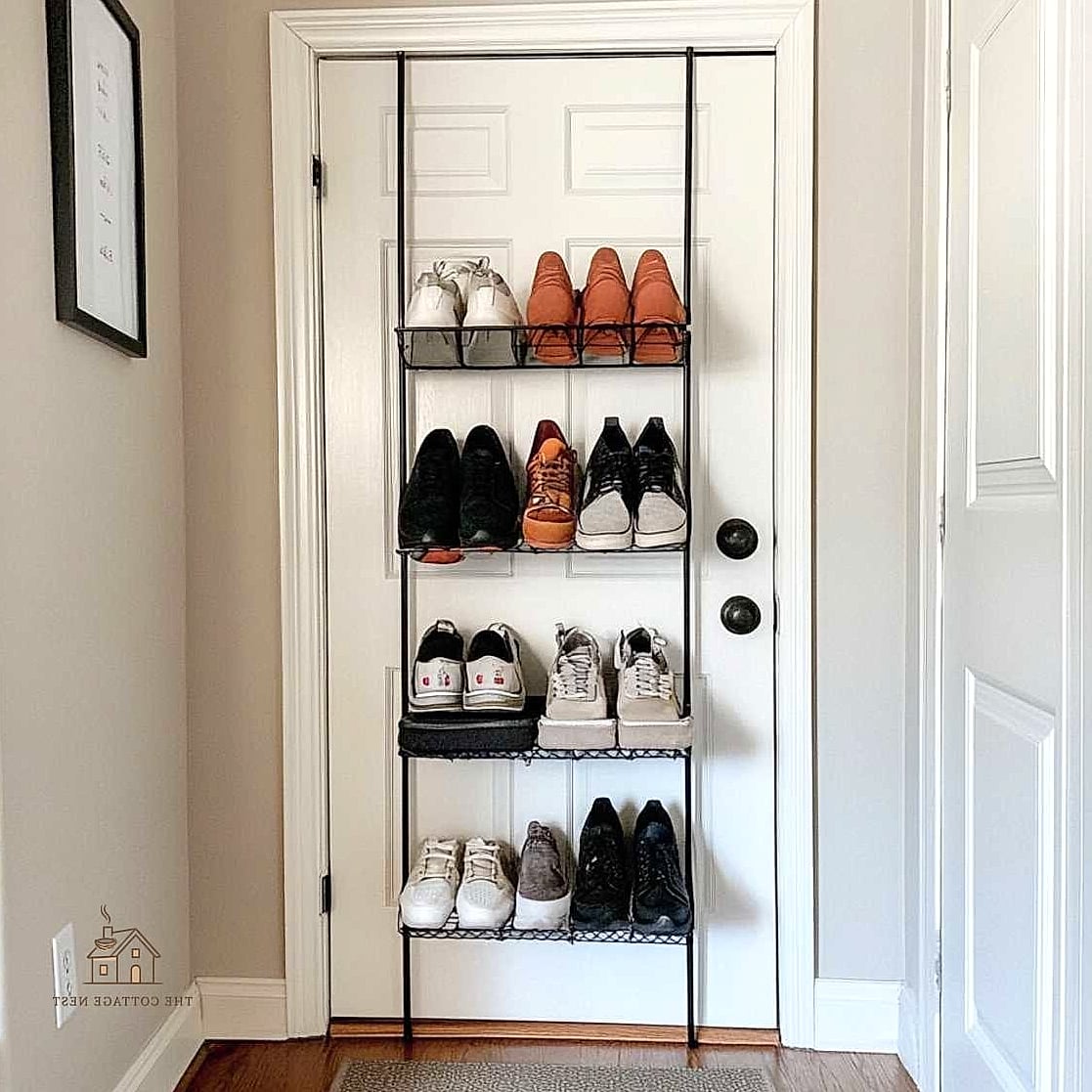40 Amazing Small Entryway Shoe Storage Ideas on a Budget 4 Over-the-Door Shoe Organizer