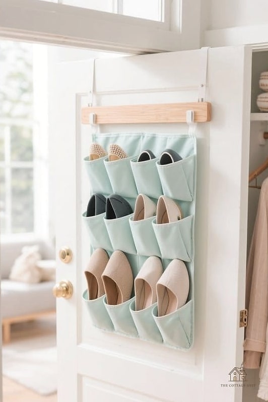 35 Chic Shoe Storage Ideas For Small Garages for a Beautiful Home 3 Over-the-Door Shoe Organizers
