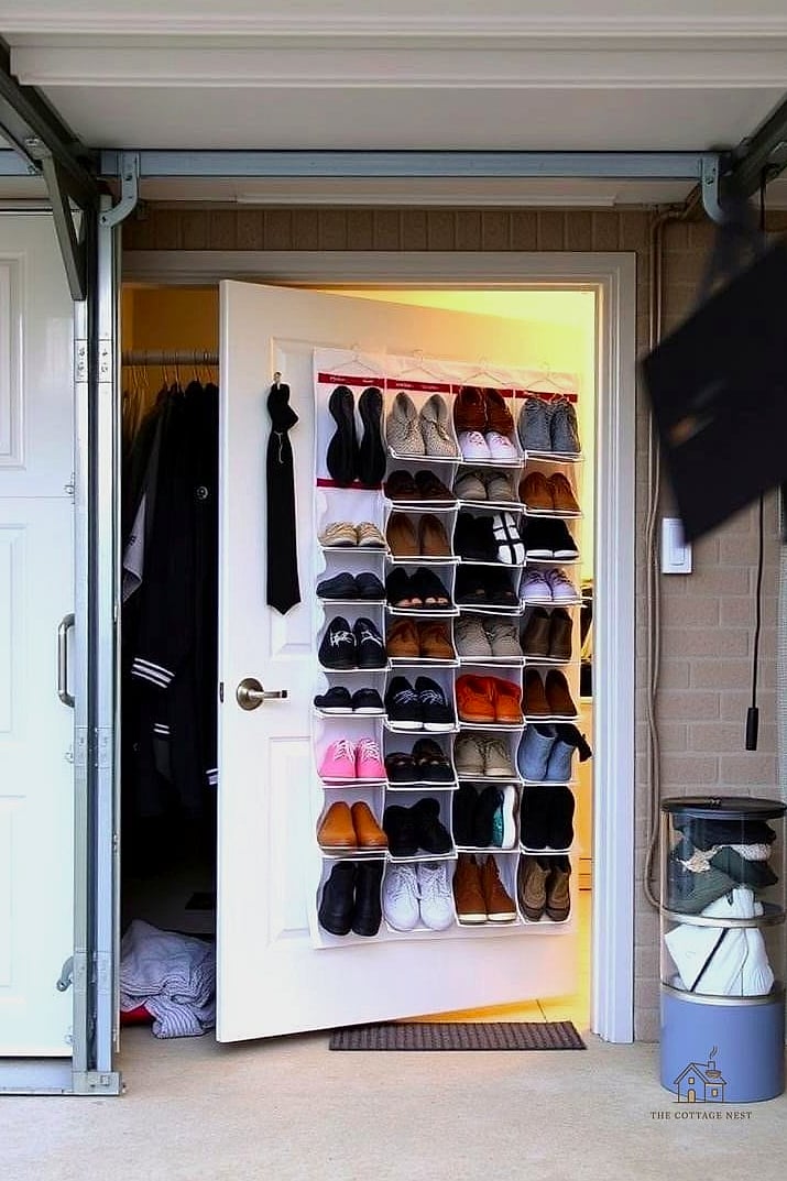 30 Cozy Garage Shoe Storage Ideas Worth Pinning 6 Over-the-Door Shoe Organizers