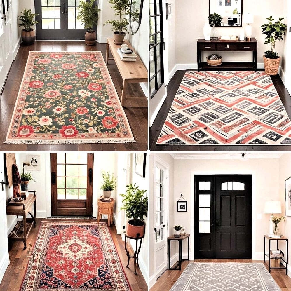 30 Clever Entryway Rug Ideas for Every Style 16 Oversized Rug That Fills the Whole Entry