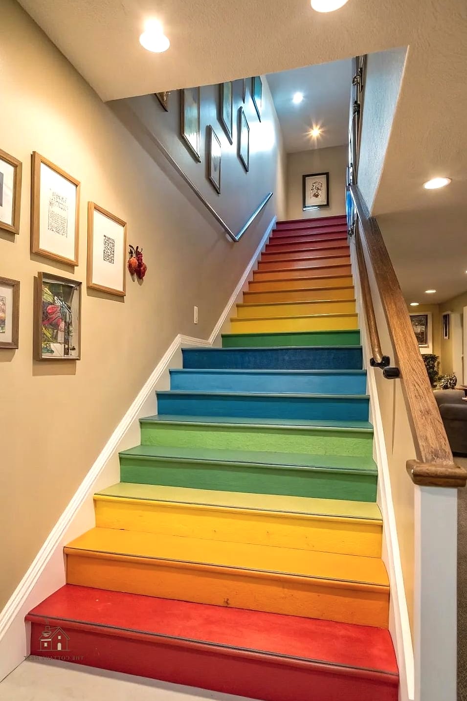 Painted Basement Stair Upgrade