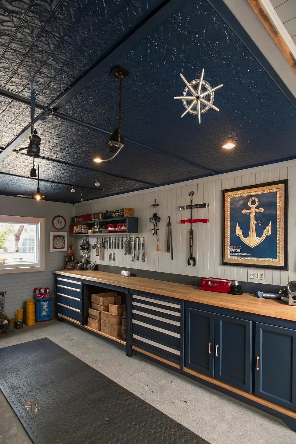 45 Chic Garage Painting Ideas for a Beautiful Home 44 Painted Ceiling Beams