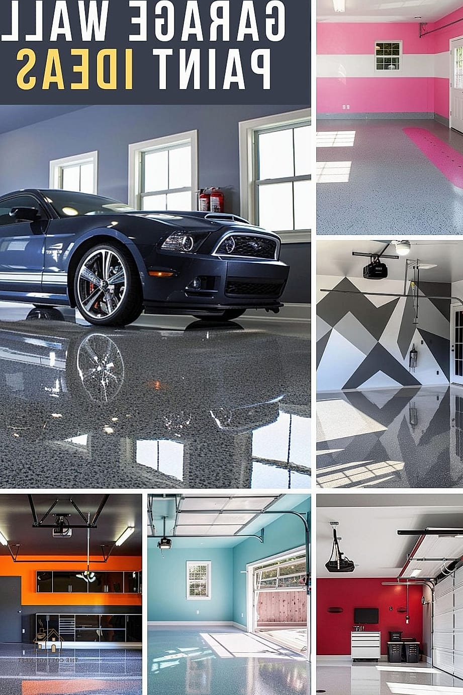 45 Chic Garage Painting Ideas for a Beautiful Home 38 Painted Faux Brick Accent