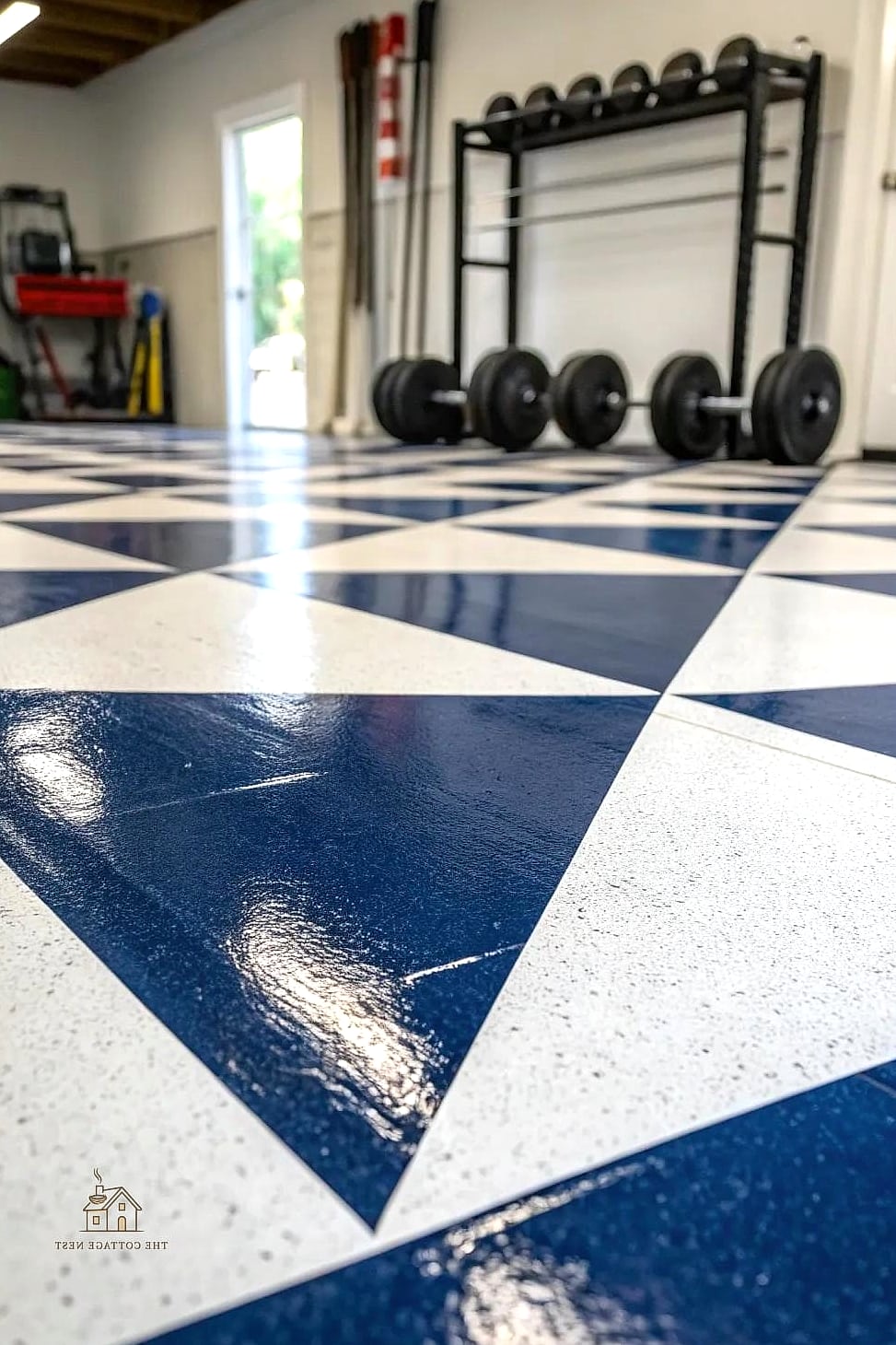 50 Beautiful Garage Gym Ideas to Transform Your Space 24 Painted Floor Zones