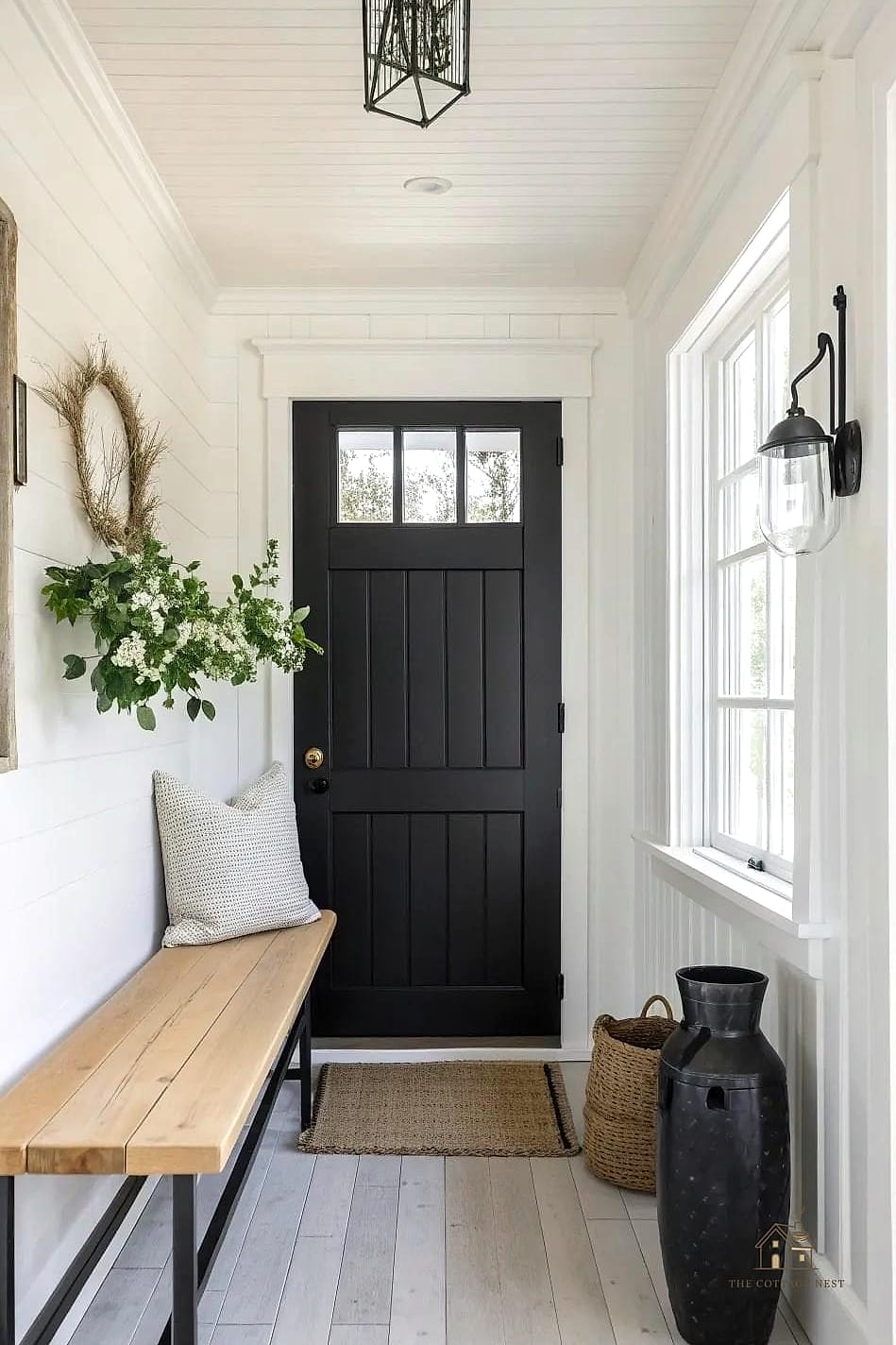 45 Stunning Small Entryway Ideas You'll Absolutely Love 43 A Painted Front Door as a Focal Point