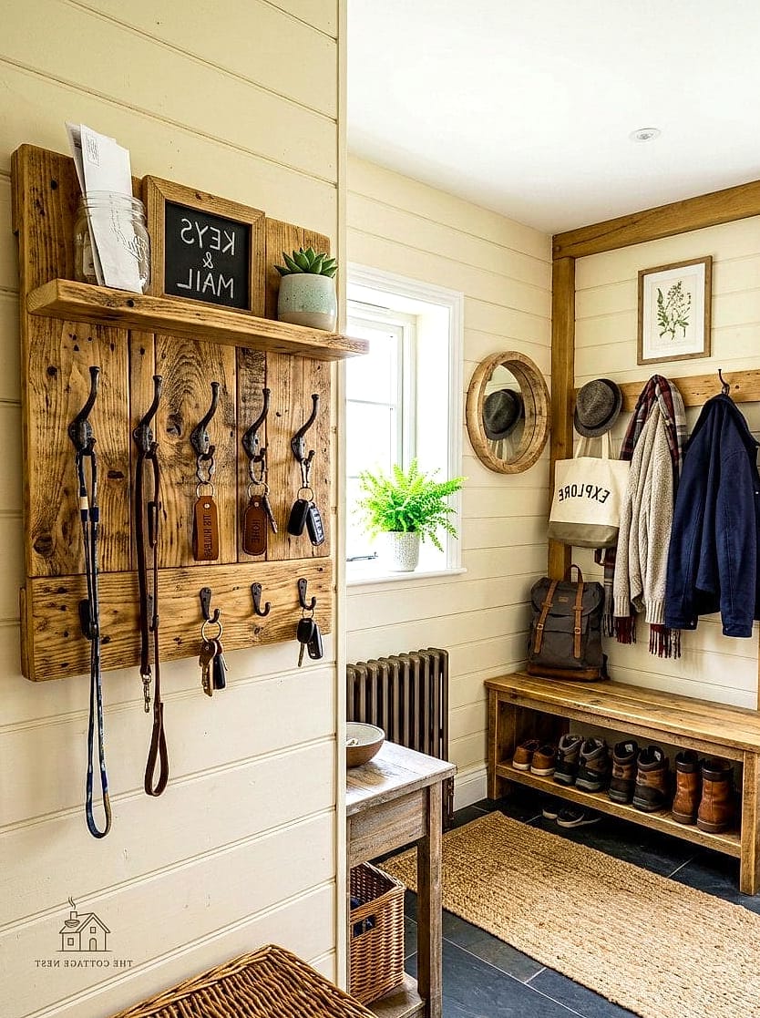 Painted Pallet Wood Key Rack