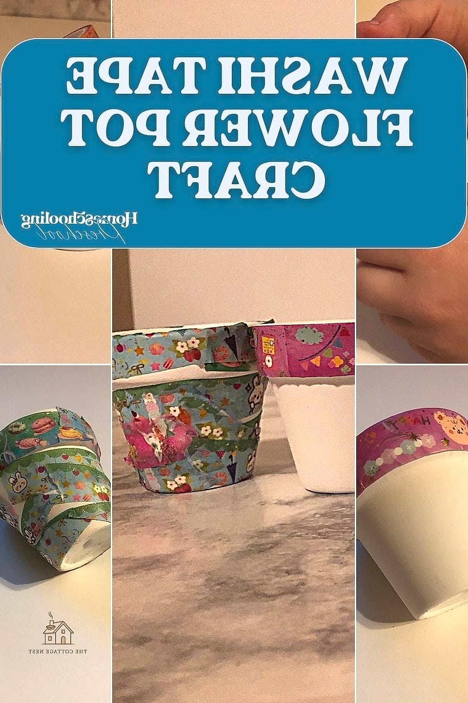 30 Amazing Flower Pots Painting Ideas on a Budget 27 Painted Pots with Washi Tape Patterns