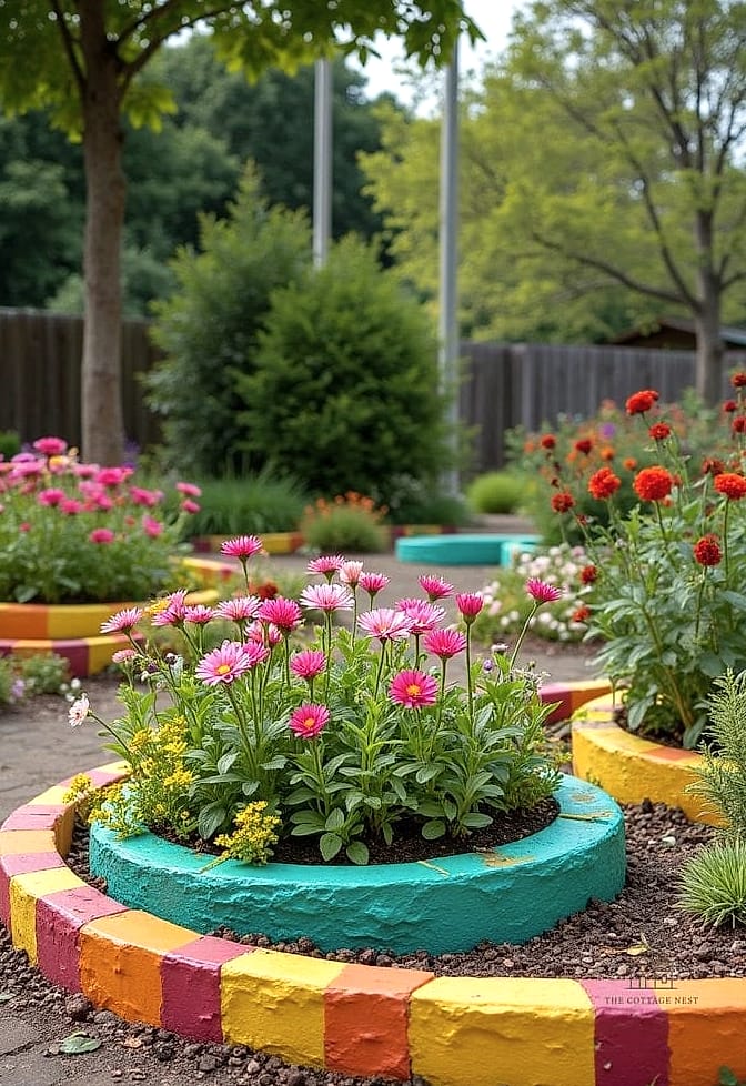 50 Beautiful Garden Border Ideas to Transform Your Space 27 Painted Rock Border