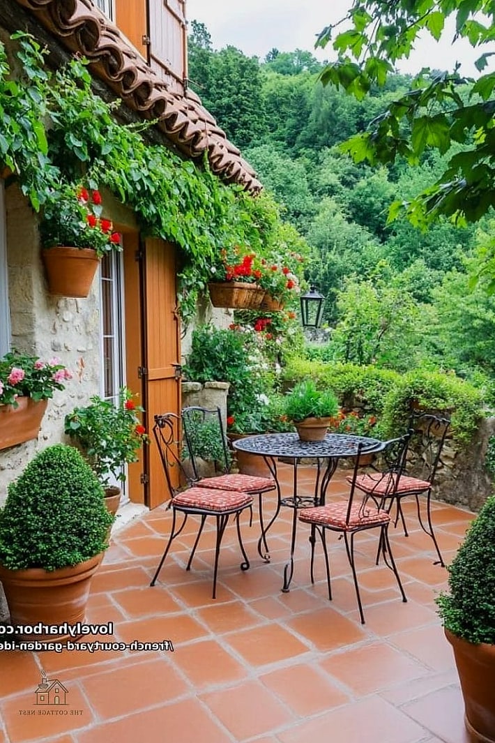 Painted Terracotta Tile Flooring