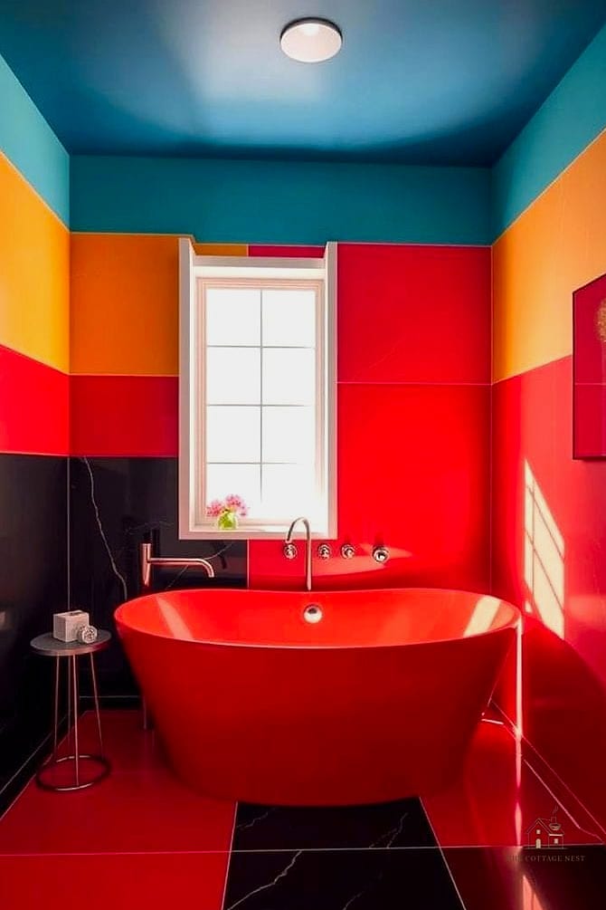Painted Wash Tub in a Bold Color