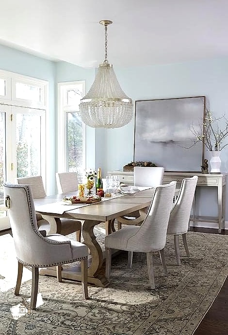 45 Gorgeous Dining Room Paint Color Ideas That Are Totally Doable 22 Pale Sky Blue