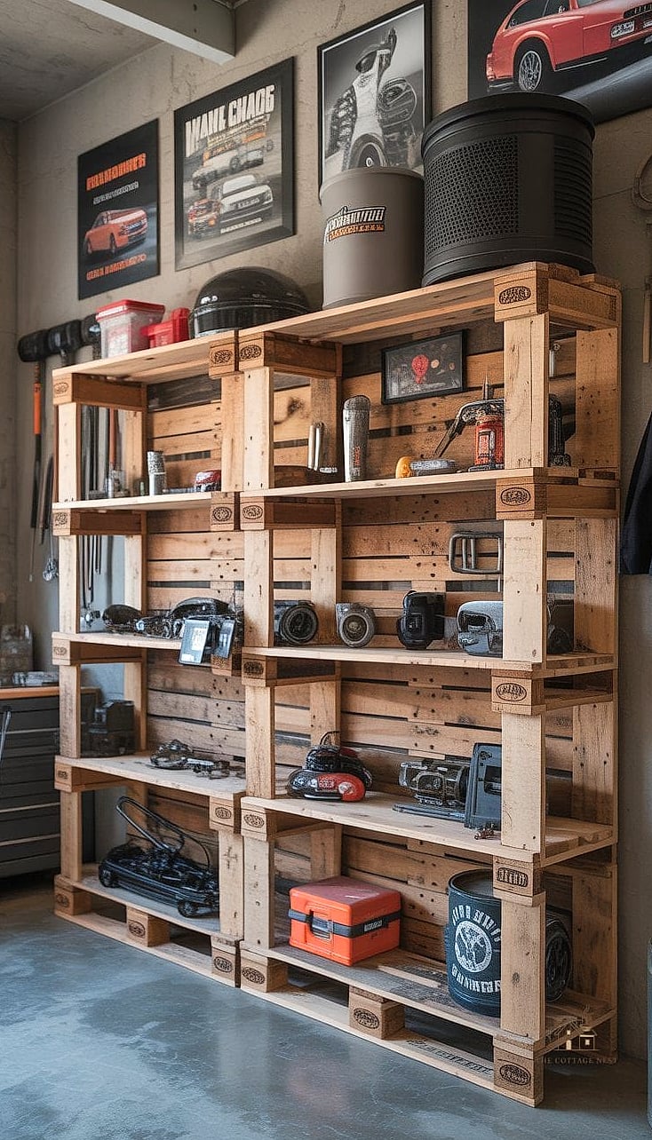 30 Amazing Budget Friendly Garage Organization And Storage Ideas on a Budget 22 Pallet Wood Shelving