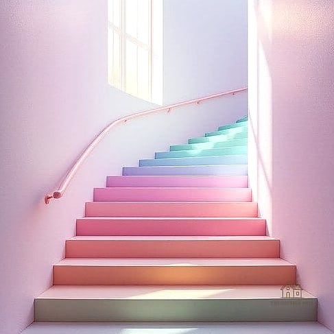 Pastel Rainbow Steps