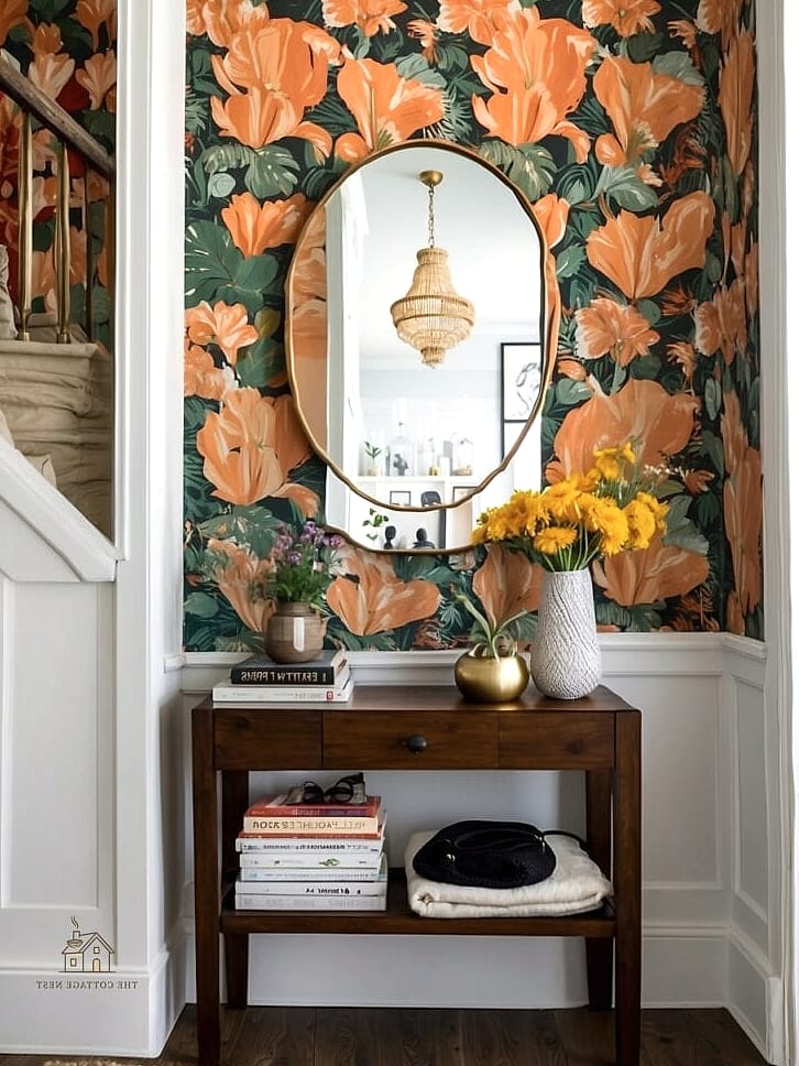 45 Stunning Small Entryway Ideas You'll Absolutely Love 22 Peel-and-Stick Wallpaper for Renters