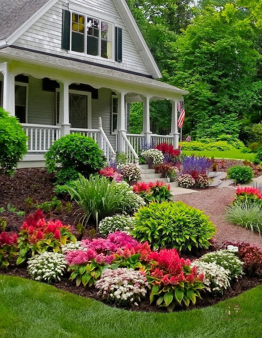 45 Gorgeous Front Yard Garden Ideas That Are Totally Doable 35 A Perennial Garden That Returns Every Year