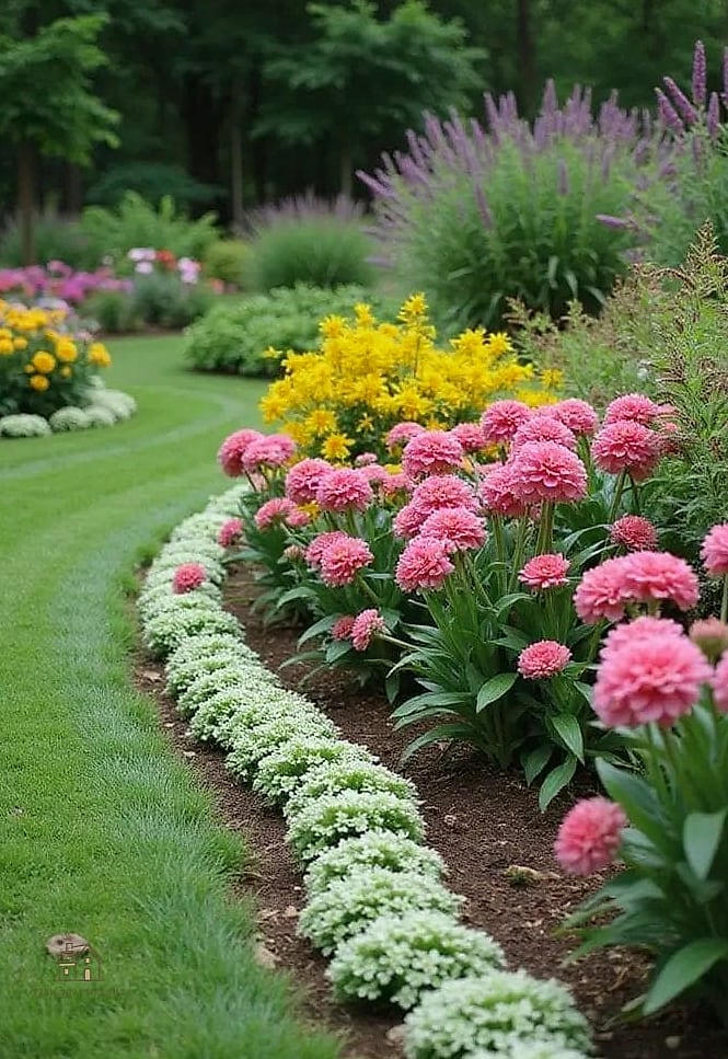 Perennial Garden with Edging Definition