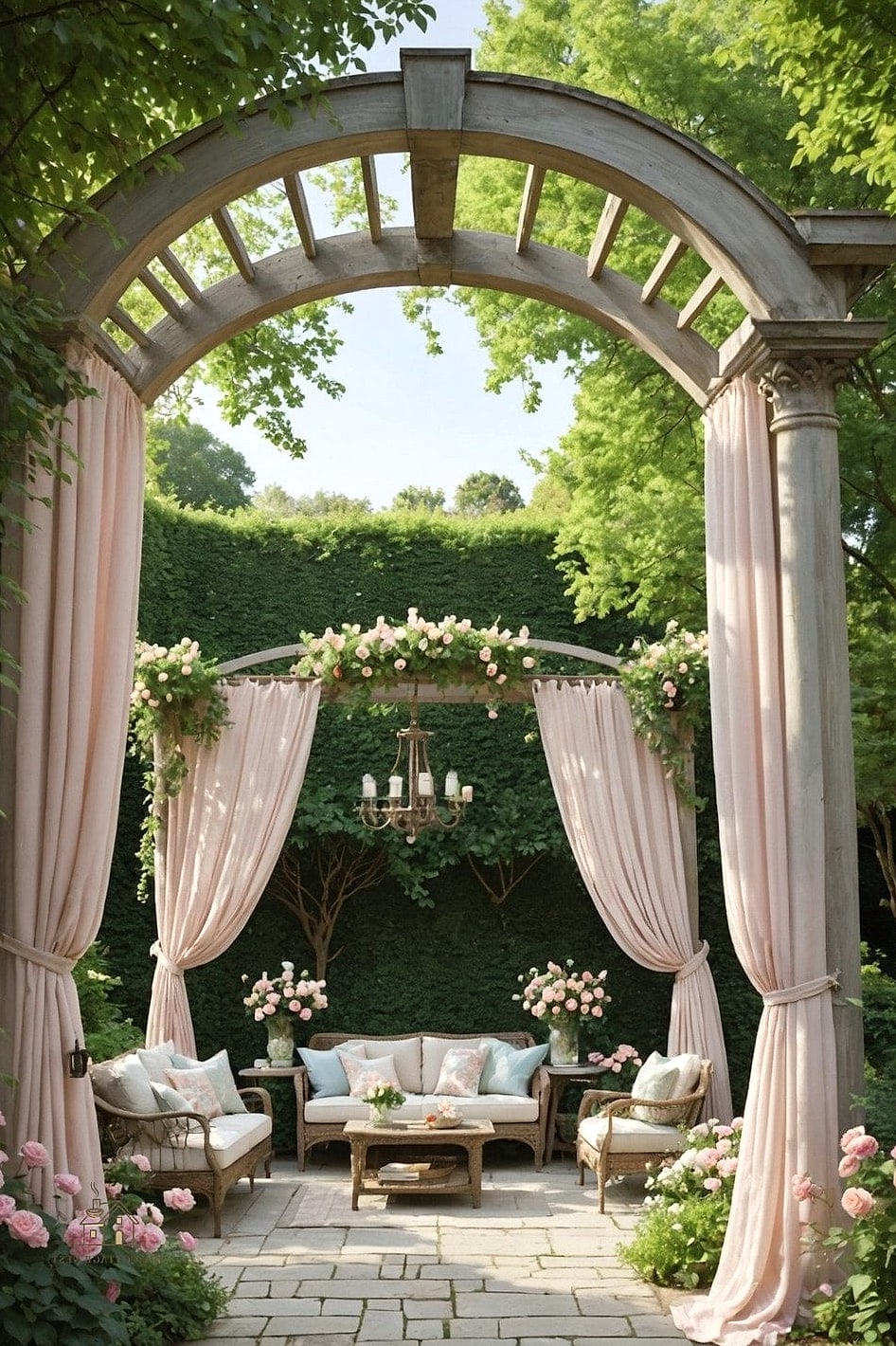 15 Chic Garden Decor Ideas for a Beautiful Home 9 A Pergola Draped in Climbing Vines