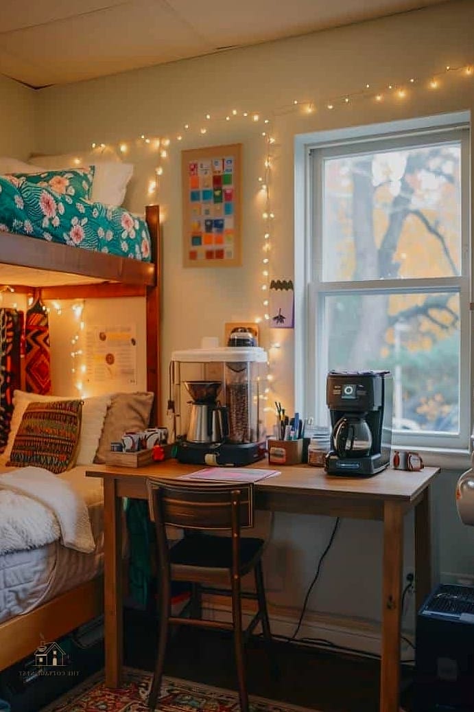 50 Amazing College Dorm Room Ideas on a Budget 49 Personal Coffee or Tea Station