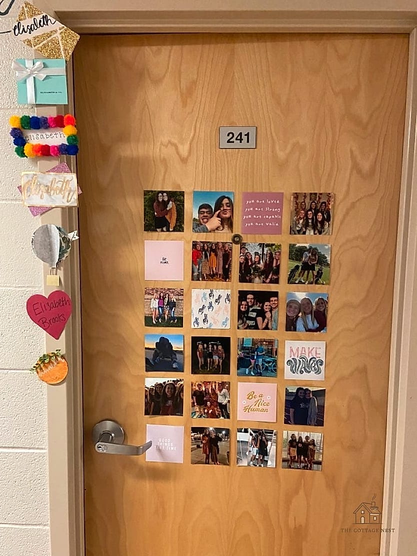50 Amazing College Dorm Room Ideas on a Budget 36 Personalized Door Sign